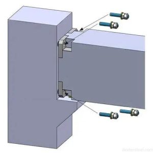 Structural steel bolted connection